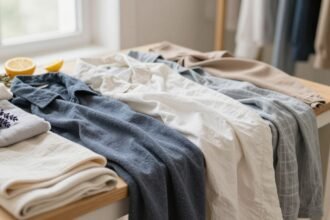Φρέσκα ρούχα χωρίς μυρωδιά ναφθαλίνης σε ένα όμορφο και φυσικό περιβάλλον.