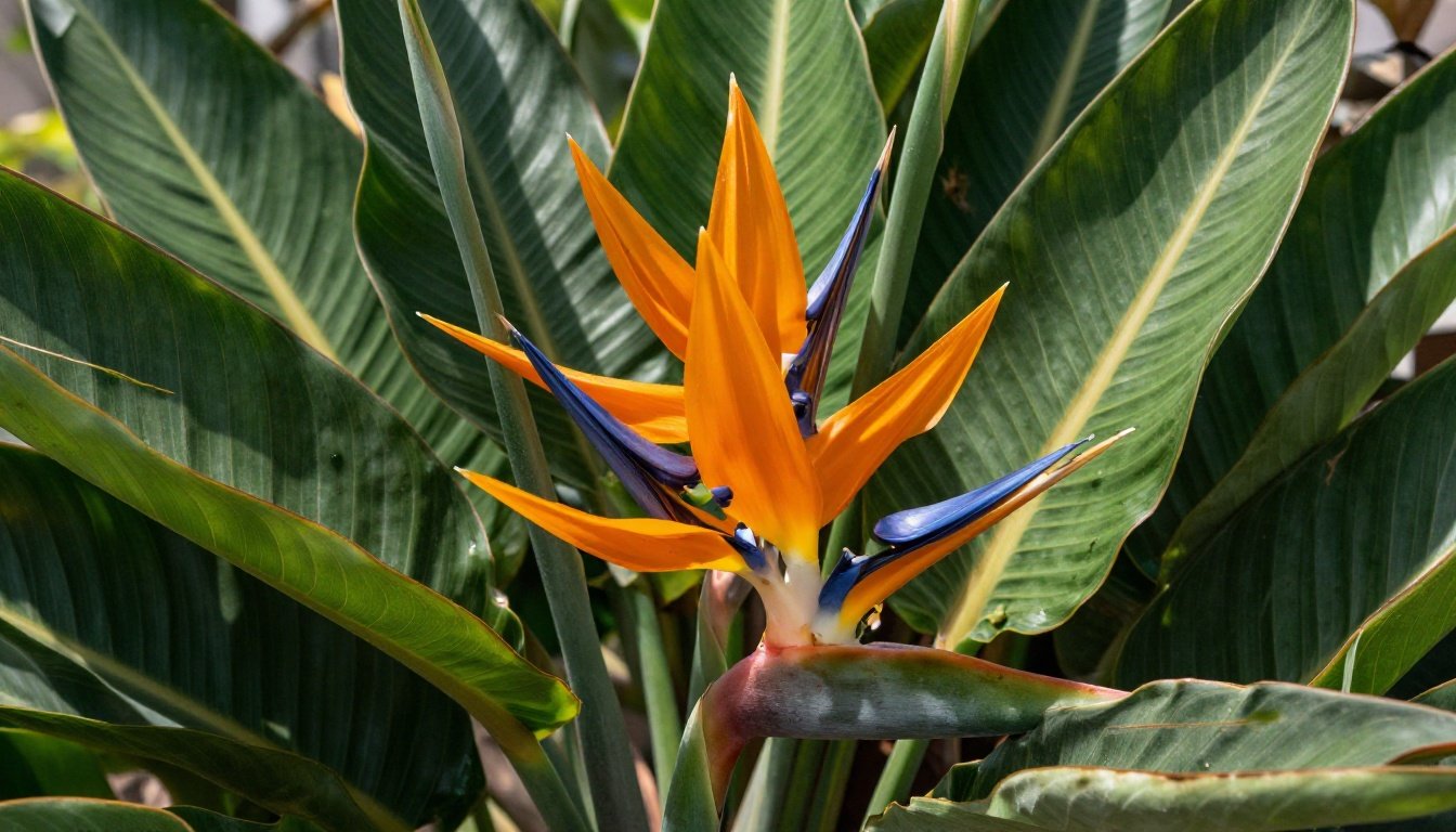 Τα μυστικά της στρελίτσιας «πουλιού του παραδείσου» — Πώς θα την κάνετε να ανθίσει στο σπίτι σας 2 Στρελίτσια, γνωστή ως πουλί του παραδείσου, σε τροπικό περιβάλλον.