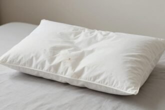 Σημάδια φθοράς σε ένα μαξιλάρι, δίπλα σε ένα καινούριο.