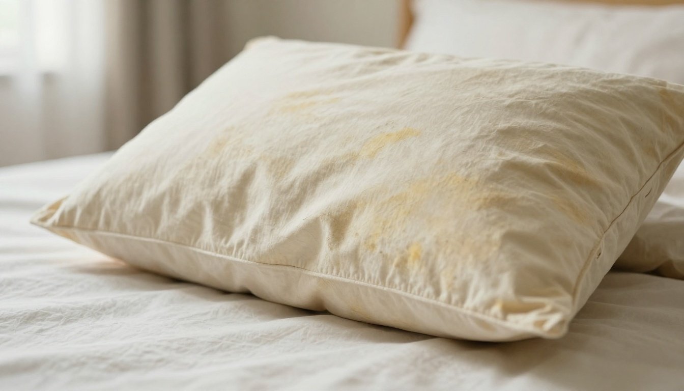 Μαξιλάρι με σημάδια φθοράς