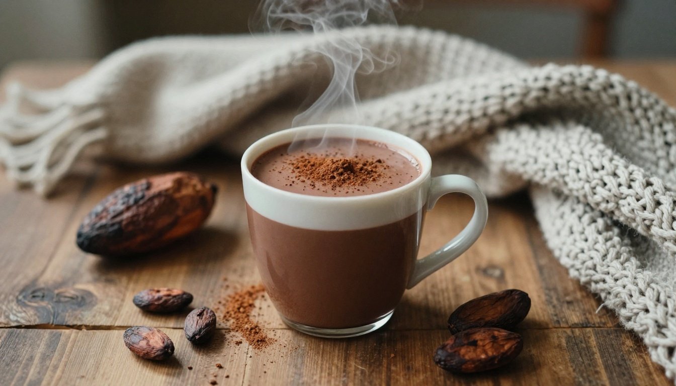 Κούπα ζεστής σοκολάτας με κανέλα