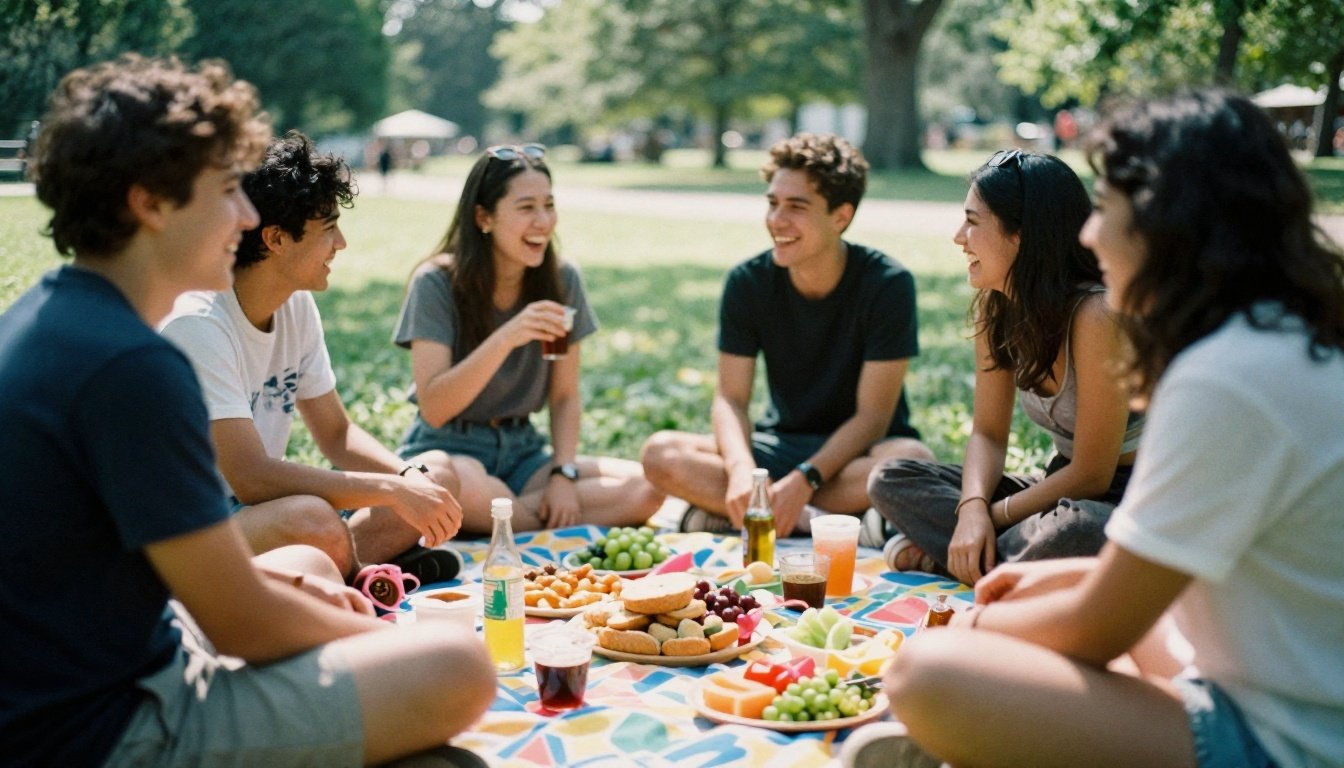 Φιλικοί άνθρωποι σε πικνίκ
