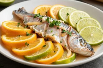 Δροσερό σεβίτσε με φρέσκα υλικά και γαρνιτούρες.