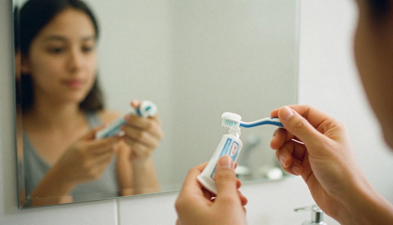 Πώς η οδοντόκρεμα και το οινόπνευμα γίνονται οι σύμμαχοί σας ενάντια στις γρατζουνιές 2 Άτομο που χρησιμοποιεί οδοντόκρεμα σε καθρέφτη