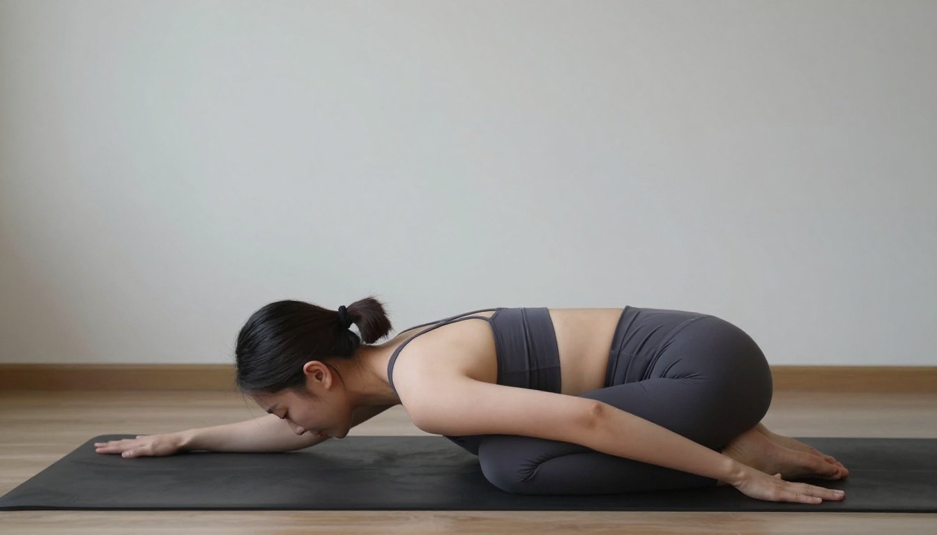 Γυναίκα που ασκείται σε ήρεμο περιβάλλον, εστιάζοντας στην ευεξία