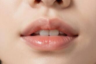 Νεανικά χείλη με απαλή υφή και φυσική λάμψη.