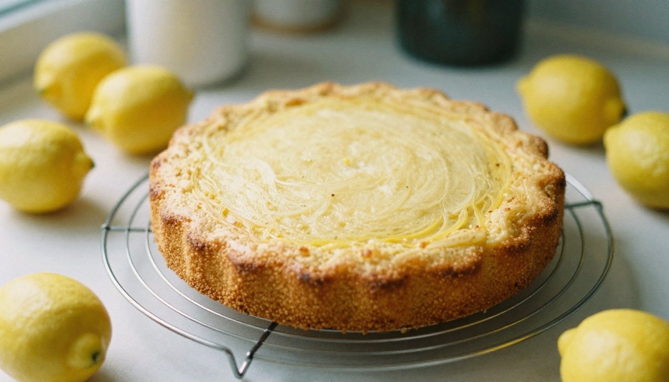 Κέικ λεμονιού σε σχάρα