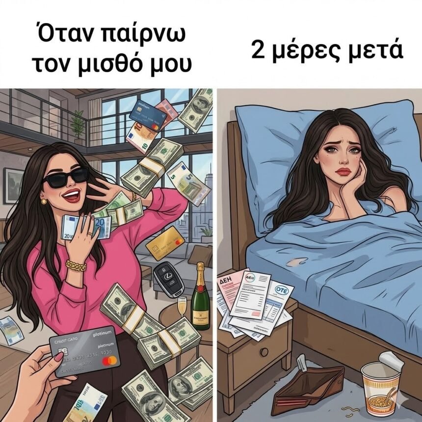 μισθός - Πότε τον Παίρνεις, Πότε τον Τρως... Αχ Πόσο Λίγος Είναι ο Μισθός! - Πόσο Γρήγορα «Εξατμίζεται» ο Μισθός σε χώρες της Ευρώπης