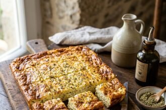 crustless tiropita featured - Η παραδοσιακή τυρόπιτα της μαμάς με 4 υλικά και χωρίς φύλλο που γίνεται σε 10 λεπτά