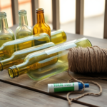 diy glass bottles feat - Παλιά γυάλινα μπουκάλια από κρασί; Μην τα πετάξετε! Δείτε πώς θα τα κάνετε υπέροχα vintage φαναράκια για το μπαλκόνι