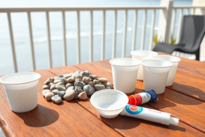 diy pebble pots feat - Μην πετάτε τα πλαστικά κεσεδάκια! Το πανεύκολο κόλπο με λίγα βότσαλα για να φτιάξετε τις πιο εντυπωσιακές γλάστρες