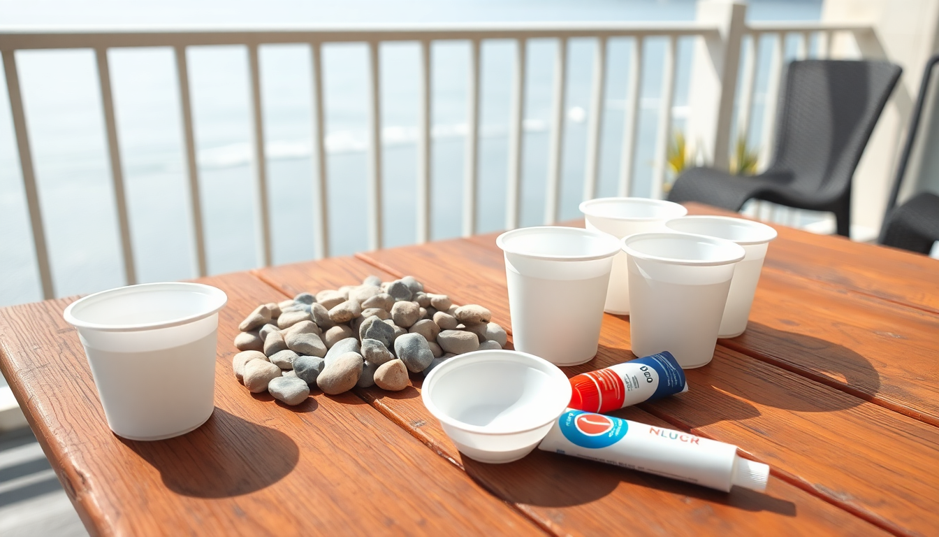 diy pebble pots feat - Μην πετάτε τα πλαστικά κεσεδάκια! Το πανεύκολο κόλπο με λίγα βότσαλα για να φτιάξετε τις πιο εντυπωσιακές γλάστρες