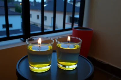 diy water candles feat - Κεριά νερού: Η πανεύκολη και εντυπωσιακή κατασκευή για το μπαλκόνι σας