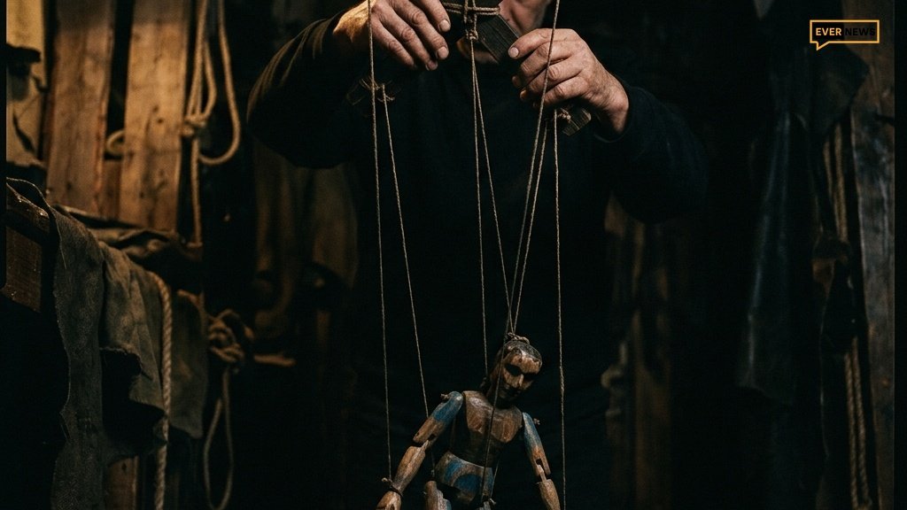 Puppet strings controller abstract conceptual photo