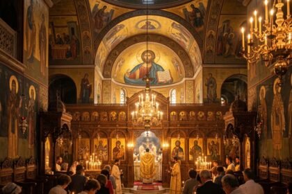 orthodox liturgy standing inline - Η κρυφή σημασία πίσω από τις στιγμές που σηκωνόμαστε όρθιοι στη Θεία Λειτουργία