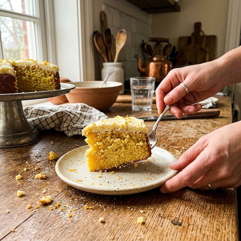 recipe orange cake slice 1782121779714 - Το πιο αφράτο κέικ πορτοκάλι: Η πανεύκολη συνταγή της γιαγιάς