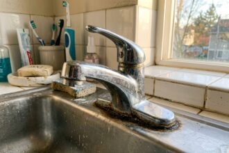faucet featured 1783775934889 - Ο επίμονος μαύρος λεκές γύρω από τη βρύση εξαφανίζεται στο λεπτό με αυτό το σπιτικό μείγμα