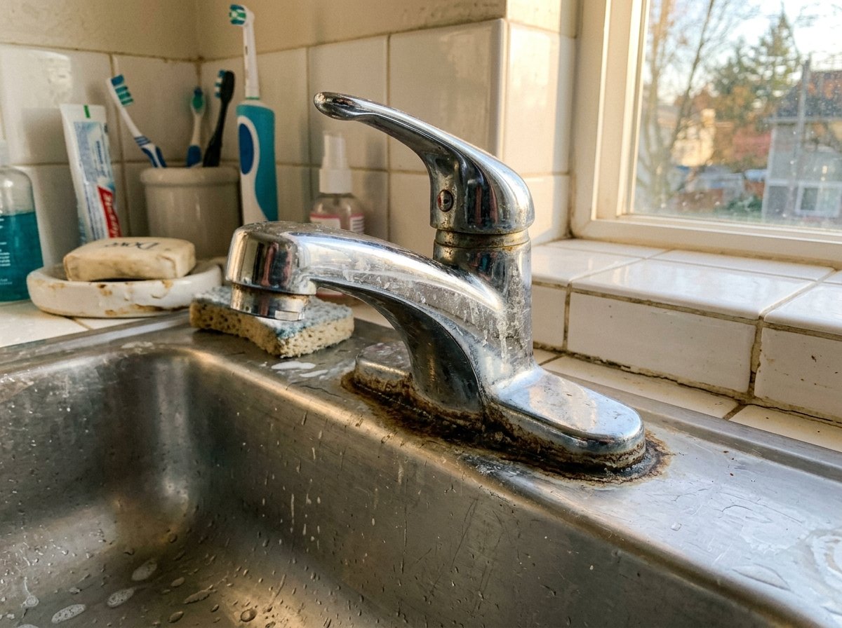 faucet featured 1783775934889 - Ο επίμονος μαύρος λεκές γύρω από τη βρύση εξαφανίζεται στο λεπτό με αυτό το σπιτικό μείγμα