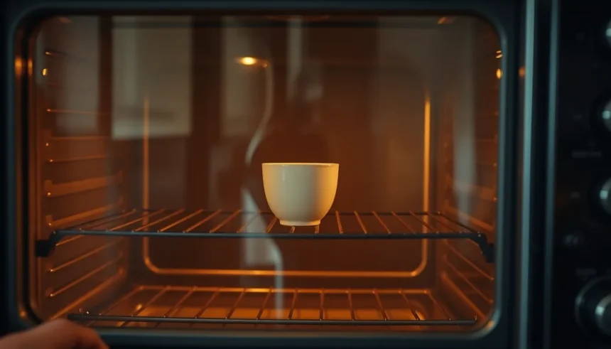home oven feat - Γιατί οι παλιές νοικοκυρές έβαζαν ένα φλιτζάνι στο βάθος του φούρνου