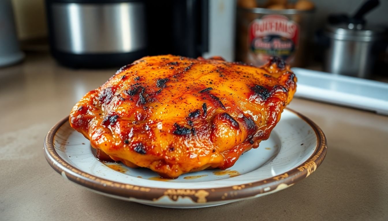 Ζουμερό κοτόπουλο στο Air Fryer σε ρουστίκ πιάτο