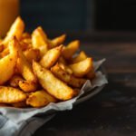 Τραγανές πατάτες στο Air Fryer έτοιμες για σερβίρισμα