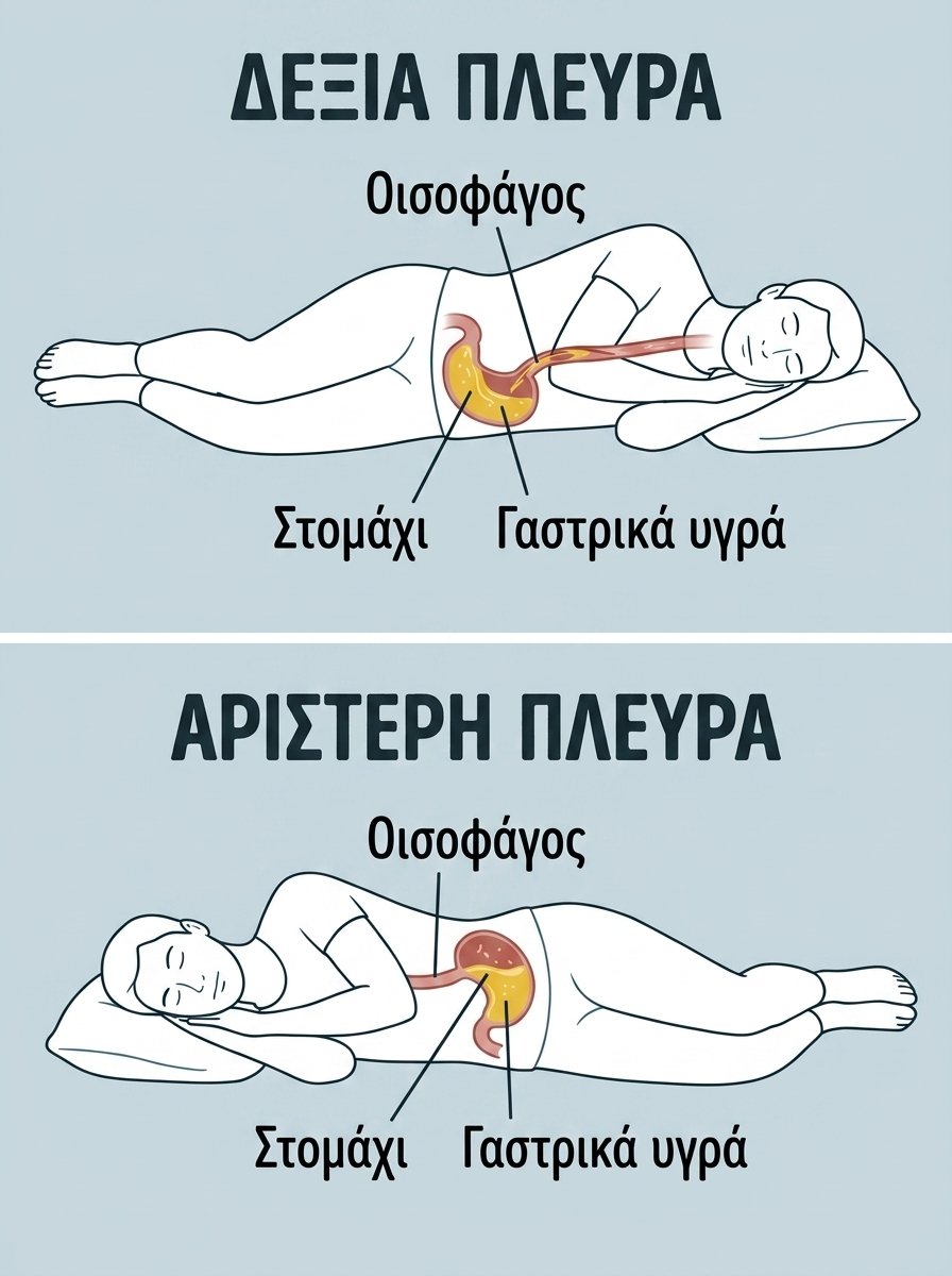 Διάγραμμα ύπνου από το πλάι με μετάφραση στα ελληνικά