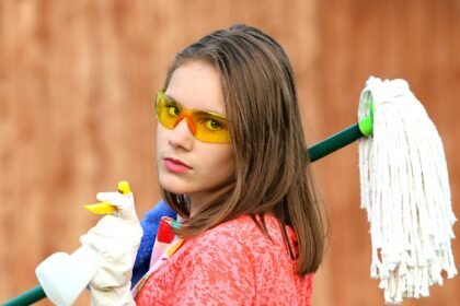 girl, goggles, mop, cleaning, clean, hygiene, rag, wash, cleaner, cleaning materials, young woman, profession, occupation, professional, cleaning, cleaning, cleaning, cleaning, cleaning, clean